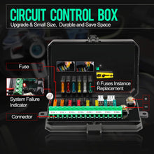 8 Gang Switch Panel, DJI 4X4 On-Off LED Car Switch Panel Circuit Control Relay System Box Universal Slim Touch Panel with Harness and Label Stickers for Truck Boat Jeep ATV UTV Caravan Marine
