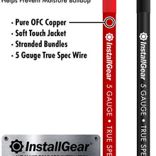 InstallGear 5 AWG Gauge 2ft Battery Power Inverter Cables for Solar, Auto, RV & Marine - 99.9% Oxygen-Free Copper (Set)