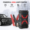 Battery Jump Starter, YABER 1000A 13800mAh Car Jump Starter Pack (Up to 6.0L Petrol / 5.0L Diesel) with Jumper Cables,12V Potable Battery Booster, Quick Charge QC3.0, Emergency Power Pack