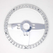 14" Inch Polished & Wood Steering Wheel Chevy Bowtie Horn, 6 Hole C10 Camaro"
