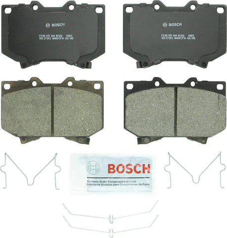 Bosch BC812 QuietCast Premium Ceramic Disc Brake Pad Set For Toyota: 2001-2002 Sequoia, 2000-2002 Tundra; Front