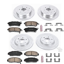 Power Stop K6322 Front & Rear Brake Kit with Drilled/Slotted Brake Rotors and Z23 Evolution Ceramic Brake Pads