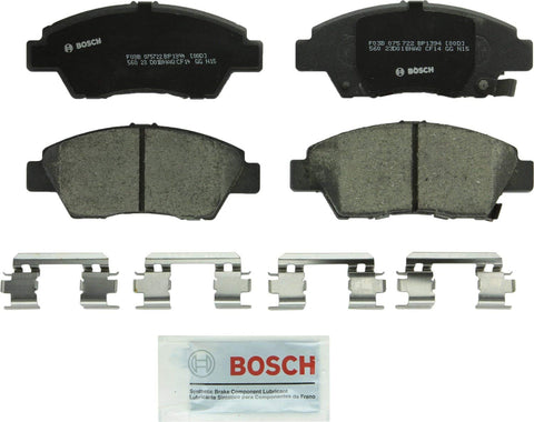 Bosch BP1394 QuietCast Premium Semi-Metallic Disc Brake Pad Set For Honda: 2011-16 CR-Z, 2009-17 Fit; Front