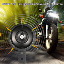 Electric Horn,pedkit Mini Φ71Mm Super Loud Electric Metal Horn Waterproof 12V 105Db Universal for Motorcycle