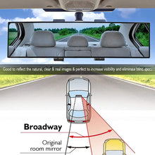 ELUTO Wide Angle Rear View Mirror Car Rear View Mirror Universal Convex Curve Rear View Mirror Clip on Original Mirror 12'' (305mm) for Cars SUV Trucks