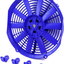 DNA Motoring RAF-12-RD+FMK-X2 2Pcs 12" Inch Electric Radiator Cooling Fan kit (Red)
