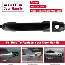 AUTEX 2pcs Front Rear Left/Right Exterior Door Handles Black Driver Passenger Side Compatible with Pontiac Vibe 2003 2004 2005 2006 2007 2008 2009 2010 69211AA020C0 81309 6921033080C1