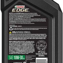 Castrol 06245 EDGE 10W-30 Advanced Full Synthetic Motor Oil, 1 Quart, 6 Pack