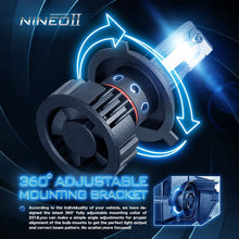 NINEO 9006 HB4 LED Headlight Bulbs | CREE Chips 12000Lm 6500K Extremely Bright All-in-One Conversion Kit | 360 Degree Adjustable Beam Angle