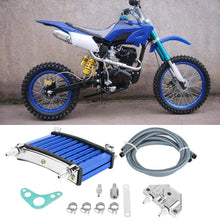 Suuonee Oil Cooler Kit, Universal Motorcycle Engine Oil Cooler Cooling Kit Motor Aluminum Motorcycle Fit for 125cc