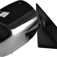 Passenger Side Chrome Mirror for 88-00 C/K 1500 Chevy GMC Truck Suburban Manual Folding - Parts Link Number GM1321103