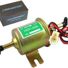 JDMSPEED Universal 12V Heavy Duty Electric Fuel Pump Metal Solid Petrol 12 Volts