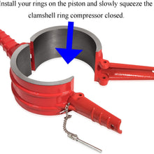 Piston Ring Compressor Tool 5.4" bore and Anti-Polishing Ring Adapter Set Alternative to 5299448 PT-7040 for Cummins ISX Caterpillar 3400 CAT C15