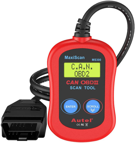 Autel MS300 OBD2 Scanner Code Reader, Turn Off Check Engine Light, Read & Erase Fault Codes, Check Emission Monitor Status CAN Diagnostic Scan Tool