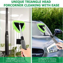 XINDELL Windshield Cleaner Window Windshield Cleaning Tool with Extendable Handle and Washable Reusable Microfiber Cloth Auto Interior Exterior Glass Wiper Car Glass Cleaner Kit (Extendable)