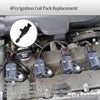 4Pcs Ignition Coil Pack Compatible with 2006-2017 Chevy Malibu HHR Cobalt Equinox GMC Terrain Pontiac G6 Buick Regal Lacrosse Verano Saturn 2.4L, 2.2L, 2.0L