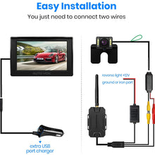 AUTO-VOX M1W Wireless Backup Camera Kit, Super Night Vision (6 LEDs) HD Rear View Camera for Truck, Sedan