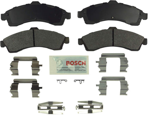 Bosch BE882H Blue Disc Brake Pad Set with Hardware for Select Buick, Chevrolet, GMC, Isuzu, and Oldsmobile Vehicles - FRONT