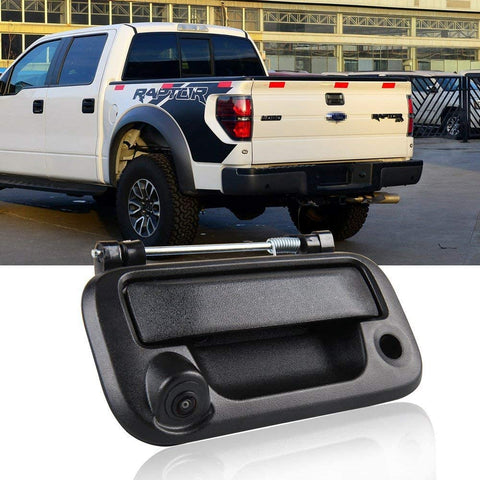 HD 1280x720p Tailgate Handle Car Backup Reverse Reversing Rear View Camera for Ford Pickup Truck Ford F150 F250 F350 F450 F550 2005-2014 Night Vision Backing Cameras