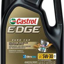 Castrol 03084C Edge 5W-30 Advanced Full Synthetic Motor Oil, 5 Quart