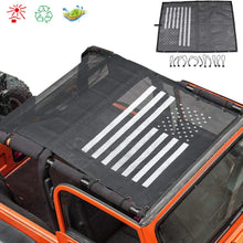 TOAPCAYR TJ Mesh Bikini Top Sunshade UV Protection Soft Top for 1997-2006 Jeep Wrangler TJ and 1987-1999 YJ in Black & White US Flag