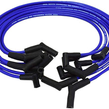 A-Team Performance Silicone Spark Plug Wires Set Compatible with SBF Small Block Ford Valve Cover Wires 221 255 260 289 302 351W BOSS 302 Fits HEI Distributor Caps Blue 8.0mm