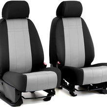 Front Seats: ShearComfort Custom Neoprene-Style Seat Covers for Toyota Corolla (2020-2020) in Solid Charcoal for Buckets w/Adjustable Headrests (LE Model)
