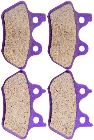 AUTOMUTO Front and Rear Carbon fiber Brake Pads Compatible for 2000-2007 Harley-Davidson Dyna 2000-2007 Harley-Davidson Electra Glide 2000-2007 Harley-Davidson Fatboy