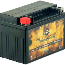 Replacement YTX9-BS Powersports Battery - Rechargeable - Maintenance Free - Absorbed Glass Matt - Pirate Battery