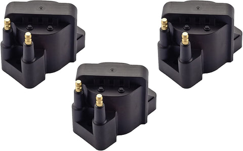ENA Pack of 3 Ignition Coil Pack compatible with Buick Cadillac Chevrolet Oldsmobile Pontiac Compatible with L4 V6 C849 DR39 5C1058 E530C D555