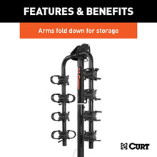 CURT 18030 Extendable Trailer Hitch Bike Rack Mount, Fits 1-1/4, 2-Inch Receiver, 2 or 4 Bicycles