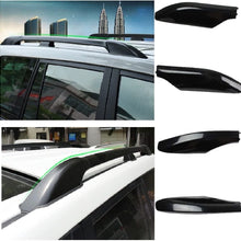 Eapmic 4 Pcs ABS Roof Rack Bar Rail End Protection Cover Shell For Toyota Land Cruiser Prado Fj120 2003-2009 Black