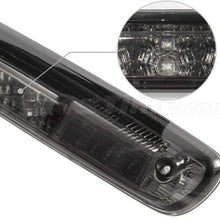 Partsam Replacement For Chevrolet Silverado 2007-2013/GMC Sierra 1500 2500 3500 2014 Classic Model Red/White LED Smoke Lens High Mount 3rd Third Brake Light Cargo Tail Lamp
