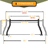 Truck Ladder Rack 800lbs Capacity Heavy Duty Extendable Universal Pickup Rack Two-bar Set Matte Black One Pair