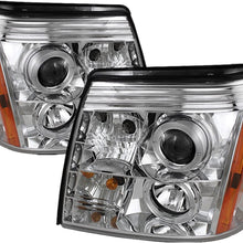 Spyder Auto PRO-YD-CE02-HID-DRL-C Cadillac Escalade Chrome HID Type DRL Halo LED Projector Headlight