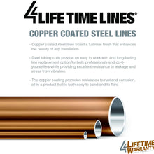 Copper Coated Steel Brake Line Tubing Coil and Fitting Kit, 1/4 x 25