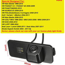 Misayaee Rear View Back Up Reverse Parking Camera in License Plate Lighting Night Version (NTSC) for VW Golf V VI/ MK6 Golf 5/6 Scirocco EOS Lupo/Passat B7CC /Phaeton Beetle/Seat Leon 2