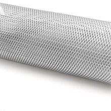 uxcell 40"x13" Car Grille Mesh Aluminum Alloy Car Grille Mesh Sheet Grid Universal Body Bumper Rhombic Grill Mesh Hole 4mm x 8mm Silver Tone