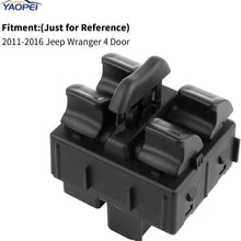 68156217AA Jeep Wrangler Master Power Window Switch Fits for 2011 2012 2013 2014 2015 2016 Jeep Wrangler 4 Door Dash Mounted-Front Left Driver Side Replace OE# 68156217AB