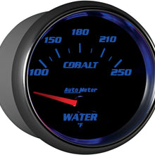 Auto Meter 7937 Cobalt 2-5/8" 100-250 Degree F Short Sweep Electric Water Temperature Gauge