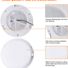 Facon 5Inch LED RV Panel Light Surface Mount 12V DC Interior Light with On&Off Switch and Blue Indicator for RV Motorhome Camper Caravan Marine (3400K Warm White)