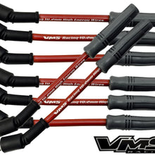 VMS RACING RED 10.2mm High Performance Engine SPARK PLUG IGNITION WIRES Wire Set 32829 Compatible with 4.8L 5.3L 6.0L 6.2L VORTEC Chevy Chevrolet GMC Engines (Set of 8 Longer wires for Vortec TRUCKS)