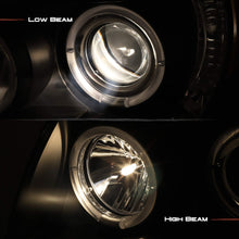 For Toyota Tacoma Pickup Black Bezel Dual Halo Ring Design Projector LED Replacement Headlights Lamps