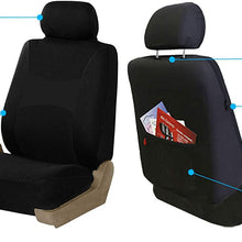 FH Group FB030102 Light & Breezy Purple/Black Cloth Seat Cover Set Airbag & Split Ready- Fit Most Car, Truck, SUV, or Van
