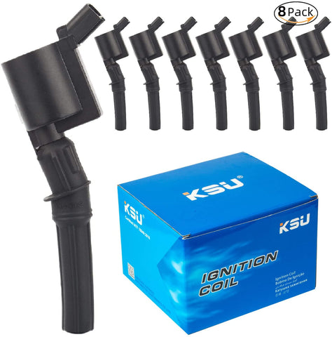 KSU High Performance Ignition Coil Pack Compatible With Ford EXPEDITION EXPLORER F-150 F-250 F-350 F-450 CROWN VICTORIA E-150 E-250 E-350 E-450 MUSTANG THUNDERBIRD LINCOLN MERCURY 4.6L 5.4L V8 DG508