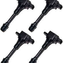 King Auto Parts Ignition Coil Replacement for Nissan Altima Sentra X-Trail 2.5L UF350 22448-8H315 22448-8H310 C1398 UF-350(Set of 4)