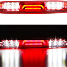 For 2007-2013 Chevy Chevrolet Silverado/GMC Sierra 1500 2500HD 3500HD 3D LED Bar 3rd Third Tail Brake Light Rear Cargo Lamp High Mount Stop light Electroplating Housing (Red)