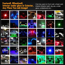 Partsam 8 Pods LED Rock Light Kits Compatible with Jeep TJ JK F150 F250 Truck Boat Lamp Camper RV ATV UTV RZR Ranger Yamaha Viking Teryx Mule Under Body Glow Footwell Fender Wheeler (Green 8PCS)