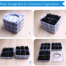 EZYKOO 625Pcs Car Push Retainer Clips & Plastic Fasteners Kit - 16 Most Popular Sizes Auto Push Pin Rivets Set Nylon Bumper Fender Rivets Clips Door Trim Panel Clips Compatible with GM Toyota Honda