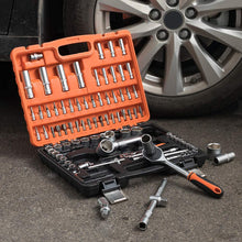 MORWELL 1/4”and 1/2”Socket Wrench Set, 94 pieces Mechanics Tool Set with Ratchets,Universal Joint, Extensions 6-Point Socket Set with Blow Molded Case
